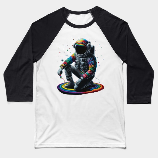 Major Tom - (Black Light - Version 1) Baseball T-Shirt by Imagequest